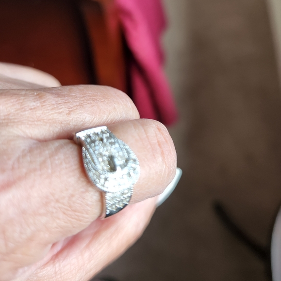 925 Sterling Silver Buckle Ring - Picture 2 of 3